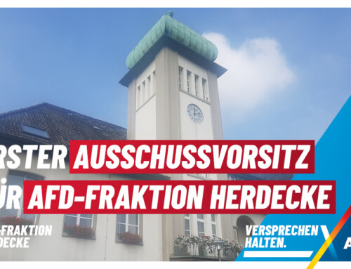 Erster Ausschussvorsitz für AfD-Fraktion Herdecke